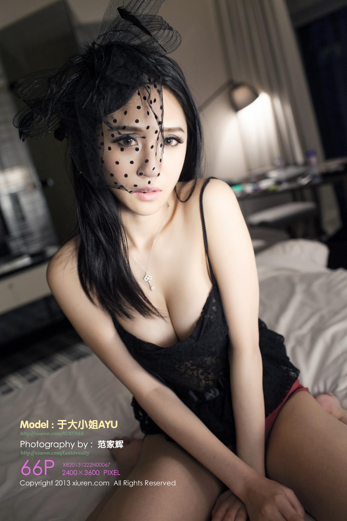 [XIUREN秀人网]XR20131222N00067 于大小姐AYU 黑色蕾丝镂空内衣性感私房写真集-秀人网官方网站