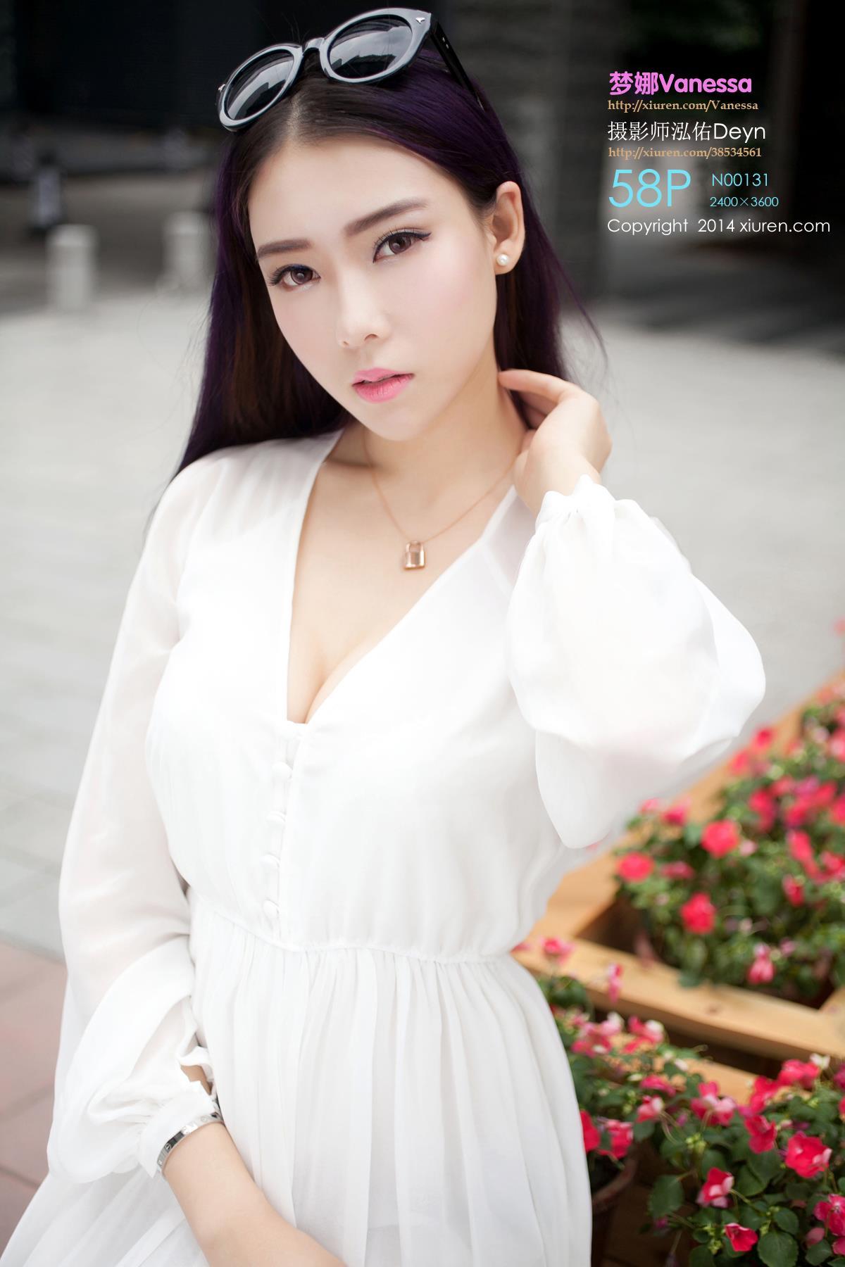 [XIUREN秀人网]XR20140429N00131 梦娜Vanessa 白色连衣裙与白色性感睡袍私房写真集-秀人网官方网站